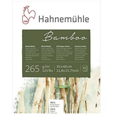 Bloco Para Aquarela Alemão Hahnemuhle - Bamboo Técnicas Mistas 30x40cm 265g/m² Contendo 25 Folhas - Ref: 10628541
